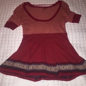 Adorable Peplum Free People Sweater